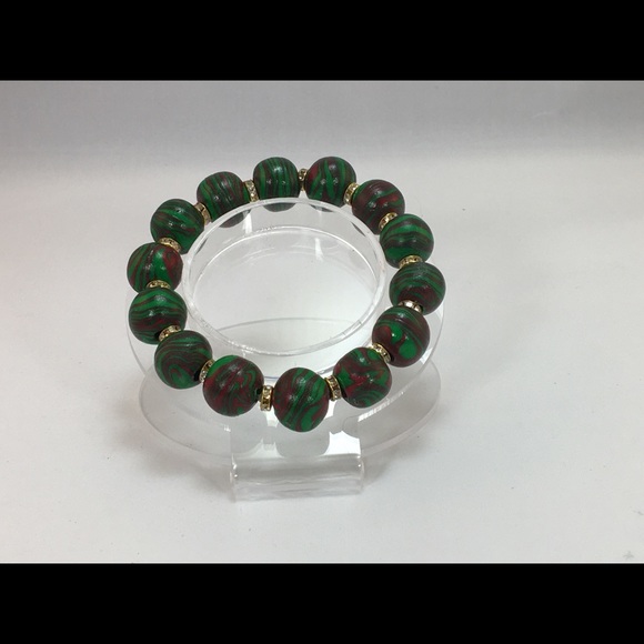 Unique Handmade Polymer Clay Bracelet & Earrings - Picture 4 of 10